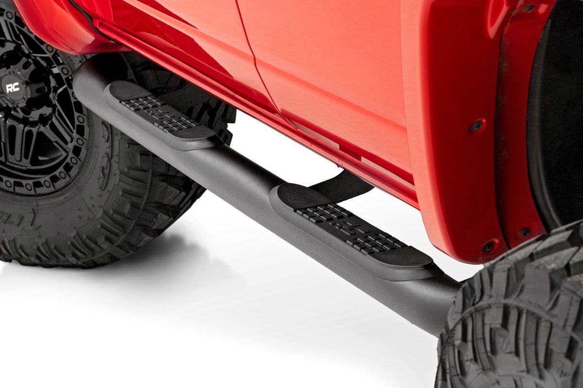 Ford Bronco Nerf Steps - 4-Door - Rough Country - 3-Inch Tube - '21-'26